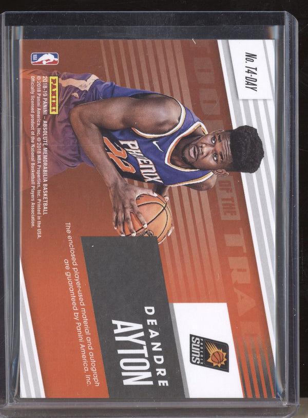 DeAndre Ayton 2018-19 Panini Absolute Tools of the Trade Quad Patch auto RC 24/25