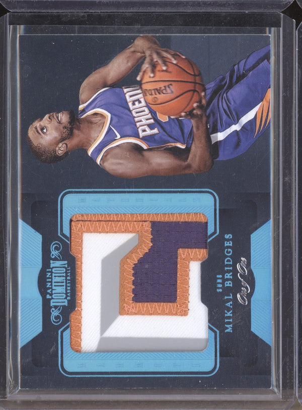 Mikal Bridges 2018-19 Panini Dominion MM-MBR Mammoth Materials Platinum RC 1/1