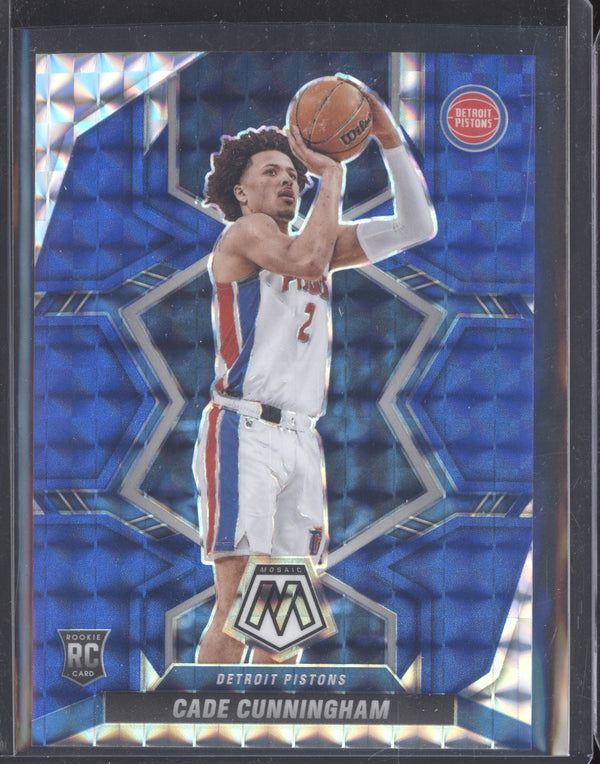 Cade Cunningham 2021-22 Panini Mosaic 203 Blue RC 86/99