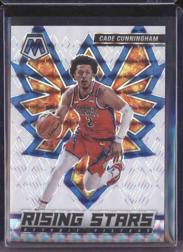 Cade Cunningham 2021-22 Panini Mosaic 2 Rising Stars White RC 13/25