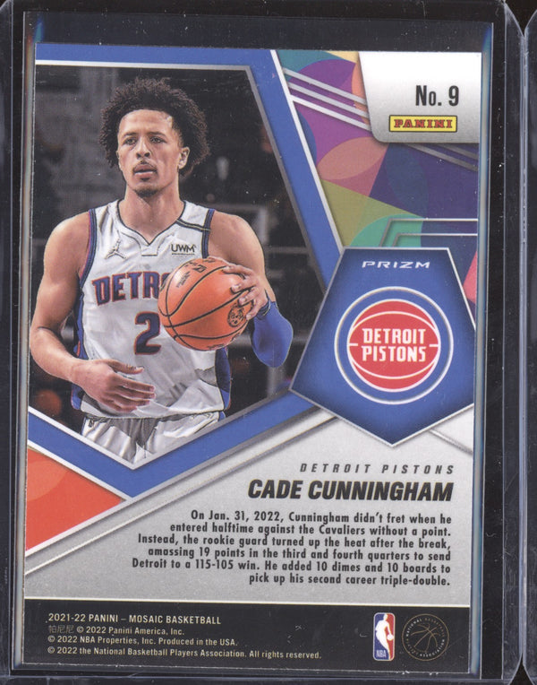 Cade Cunningham 2021-22 Panini Mosaic 9 Swagger RC