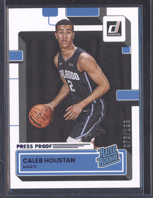 Caleb Houstan 2022-23 Panini Donruss 232 Purple Press Proof RC 73/199