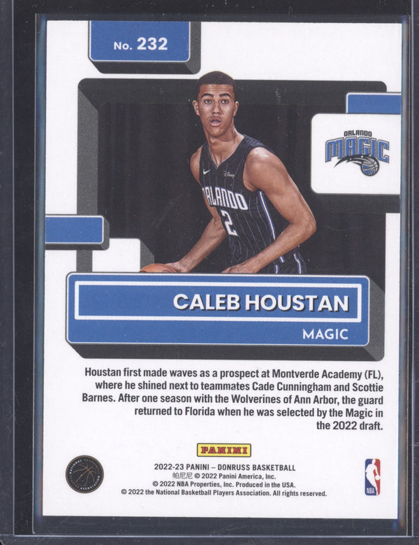 Caleb Houstan 2022-23 Panini Donruss 232 Purple Press Proof RC 73/199