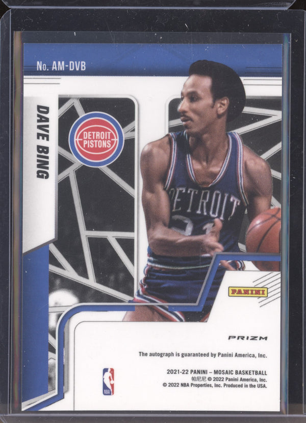 Dave Bing 2021-22 Panini Mosaic AM-DVB Auto