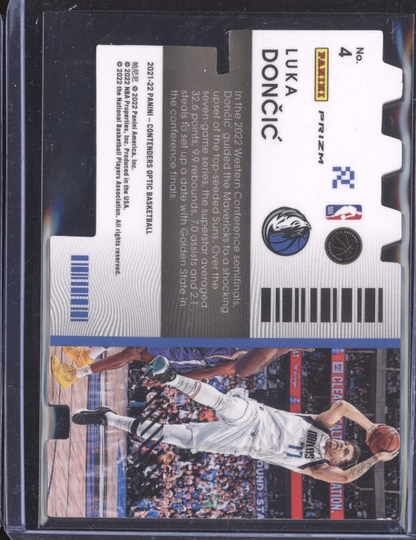 Luka Doncic 2021-22 Panini Contenders Optic 4 Superstars