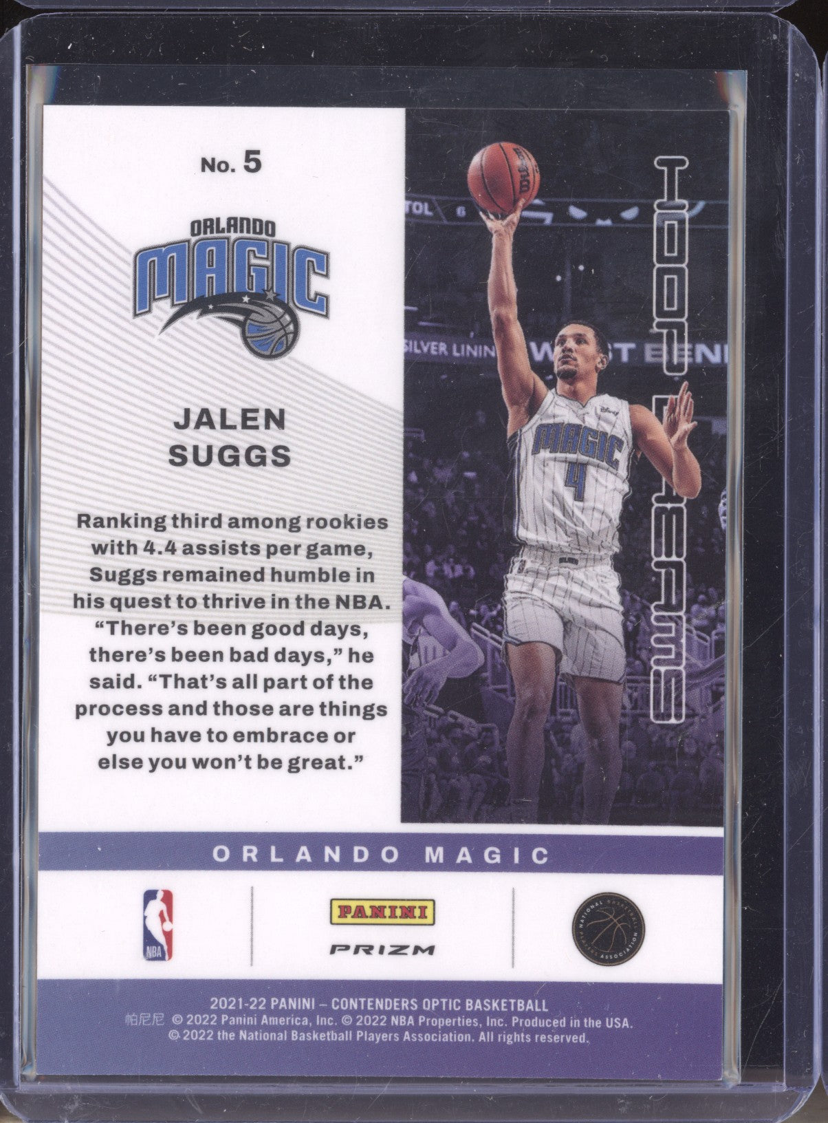 Jalen Suggs 2021-22 Panini Contenders Optic 5 Hoop Dreams