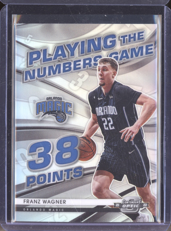Franz Wagner 2021-22 Panini Contenders Optic 17 Playing the Numbers Game RC