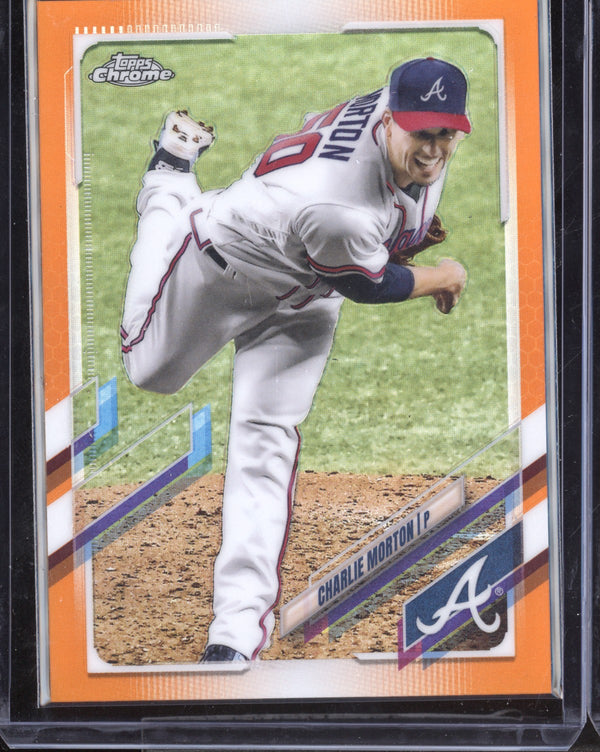 Charlie Morton 2021 Topps  Chrome Orange 19/25