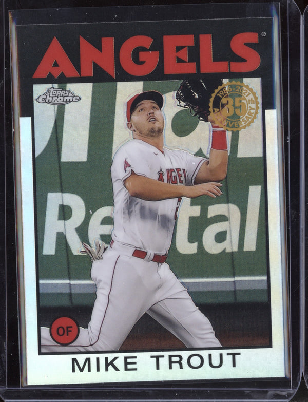 Mike Trout 2021 Topps Chrome 1986 Topps Baseball