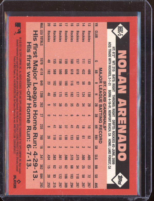 Nolan Arenado 2021 Topps Chrome 1986 Topps Baseball