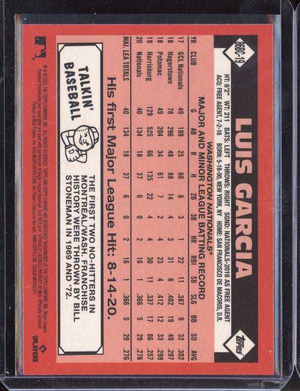 Luis Garcia 2021 Topps Chrome 1986 Topps Baseball RC