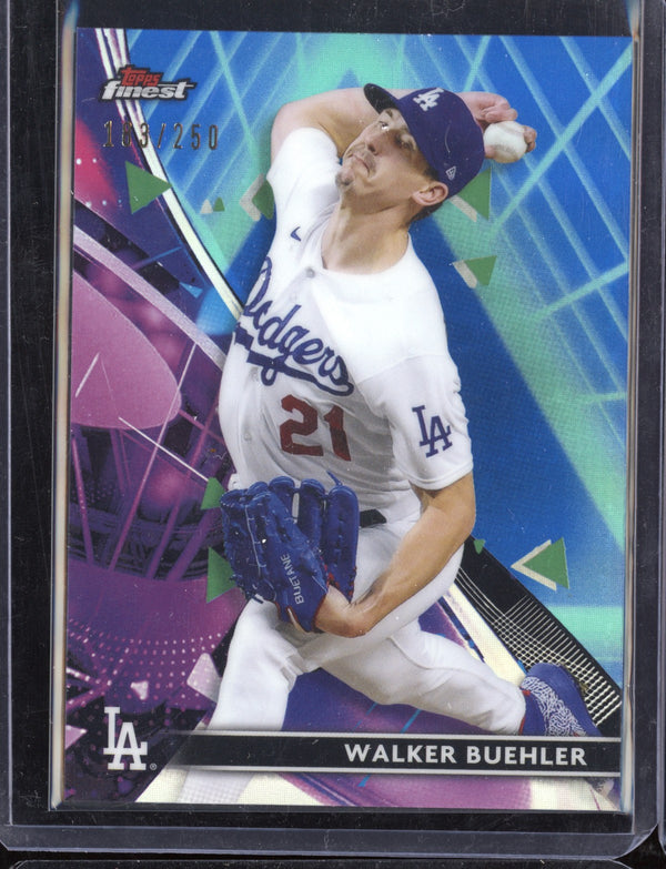 Walker Buehler 2021 Topps Finest Purple Refractor 163/250