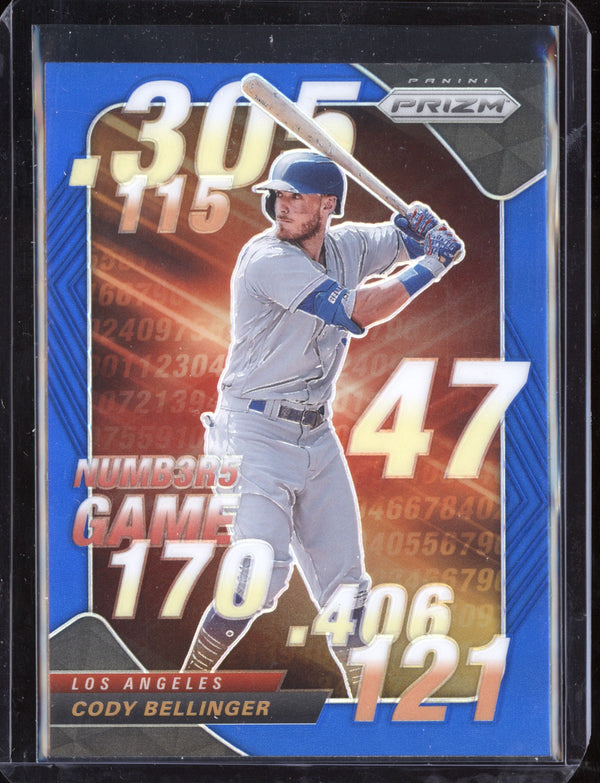 Cody Bellinger 2020 Panini  Prizm Blue Numbers Game