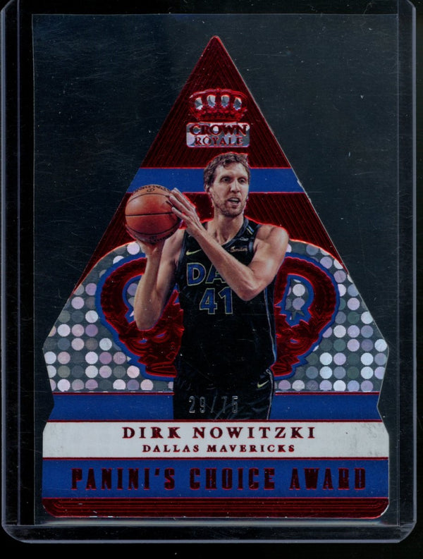 Dirk Nowitzki 2017-18 Panini Crown Royale  Panini's Choice Award Red 29/75