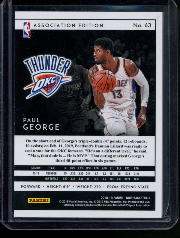 Paul George 2018-19 Panini Noir 22/85