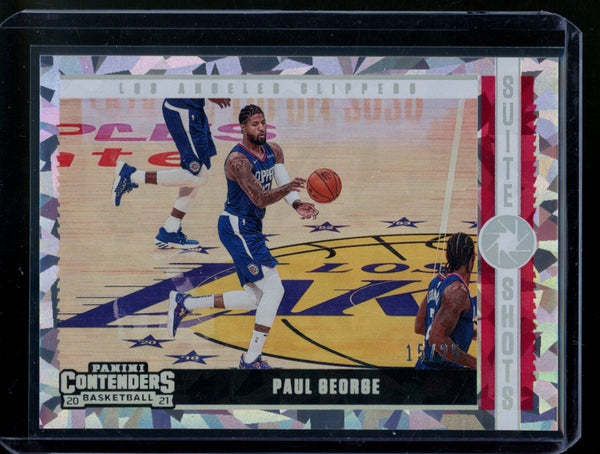 Paul George 2020-21 Panini Contenders Optic Suite Shots Cracked Ice 15/25