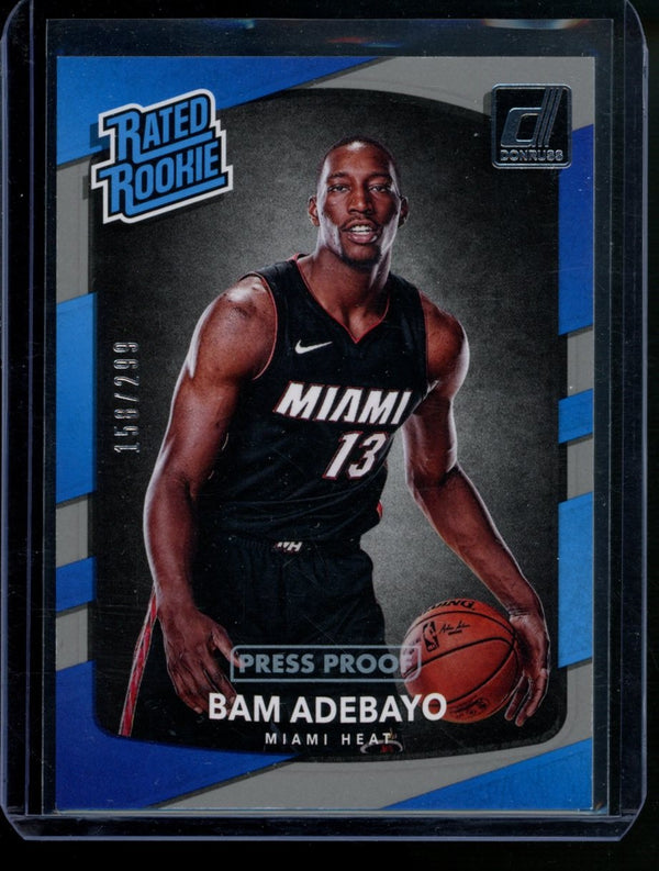 Bam Adebayo 2017-18 Panini Donruss Rated Rookie Press Proof RC 158/299