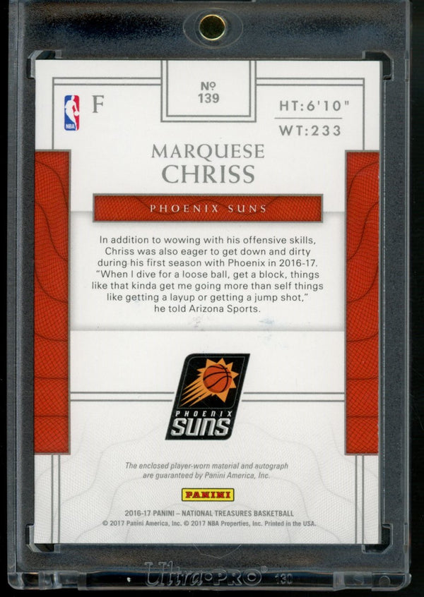 Marquese Chriss 2016-17 Panini National Treasures Rookie Patch Auto RC 11/99