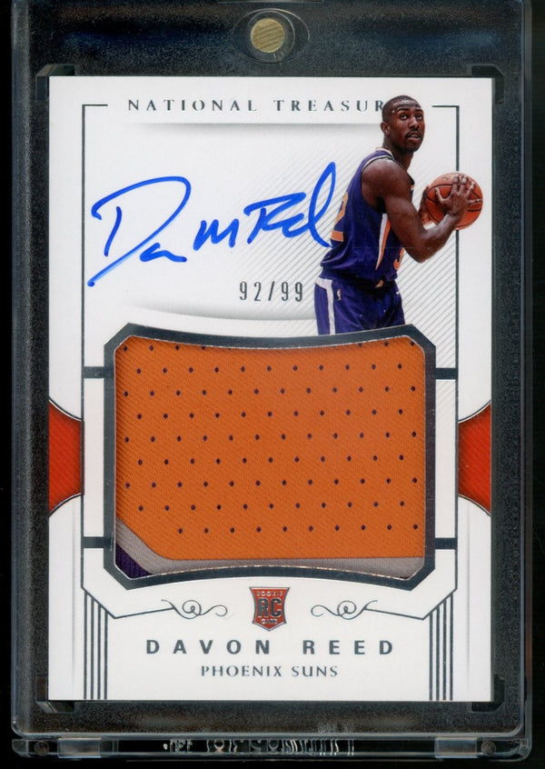 Davon Reed 2017-18 Panini National Treasures Rookie Patch Auto RC 92/99