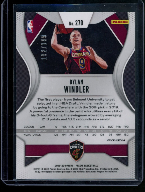 Dylan Windler 2019-20 Panini Prizm Blue Prizm RC 192/199