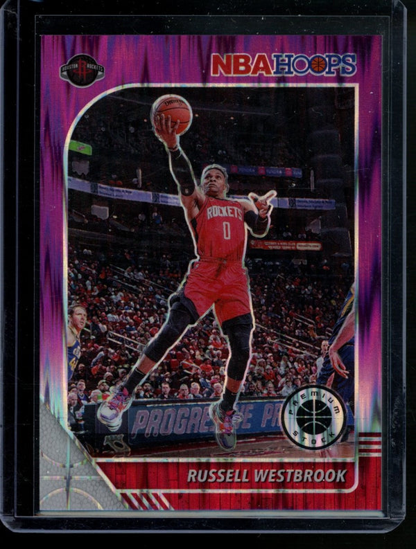 Russell Westbrook 2019-20 Panini Hoops Purple Shock Prizm 12/35