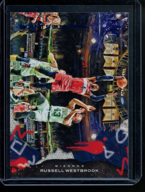 Russell Westbrook 2020-20 Panini Court Kings  Points in the Paint Sapphire 21/25