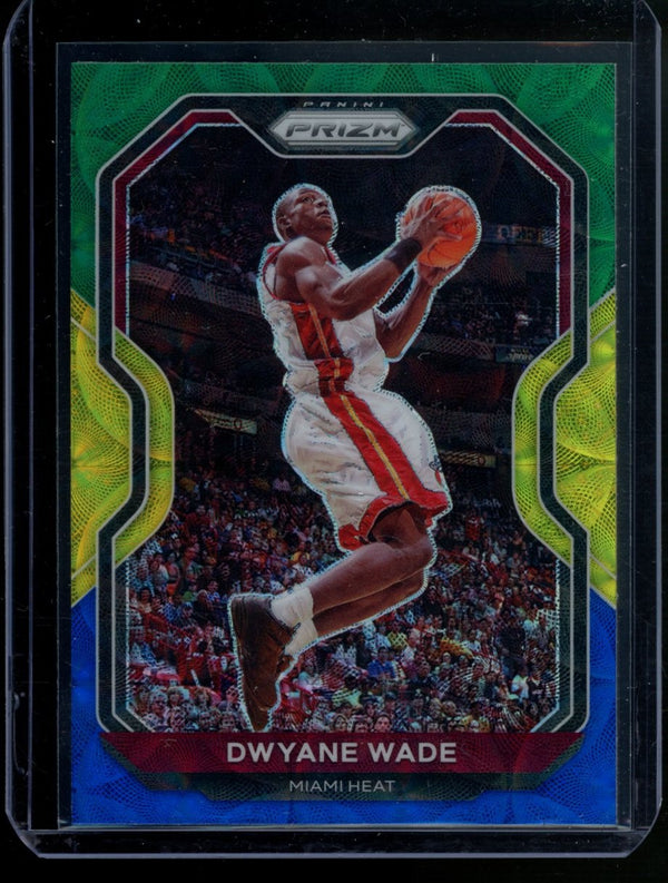 Dwayne Wade 2020-21 Panini Prizm Green Yellow Blue Scope Prizm