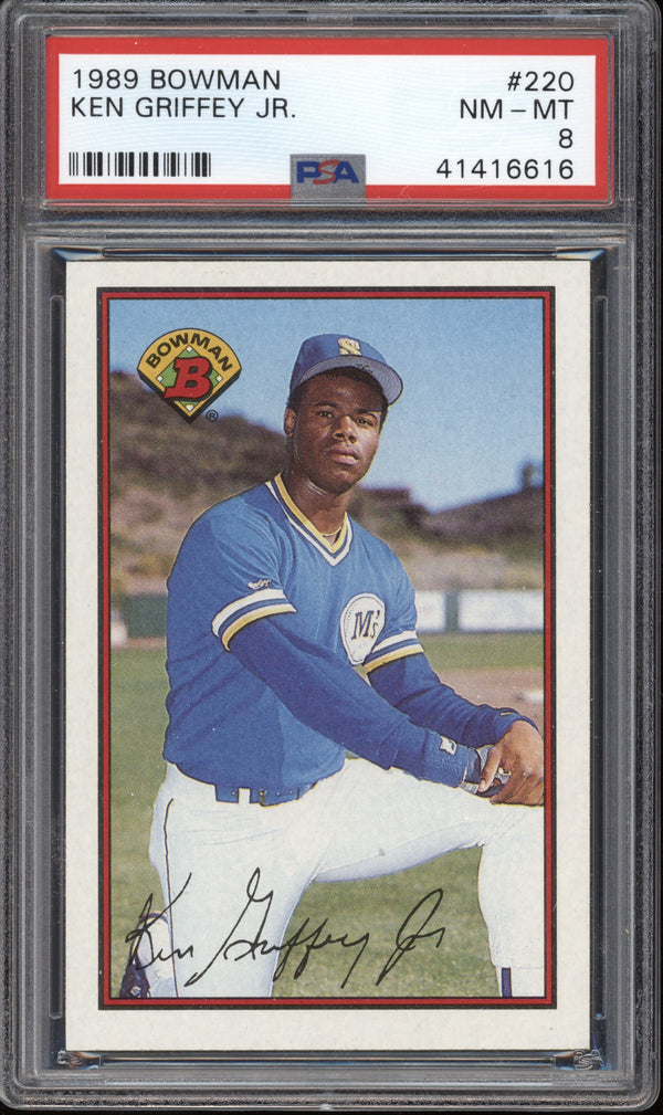 Ken Griffey Jr 1989 Bowman  RC PSA 8