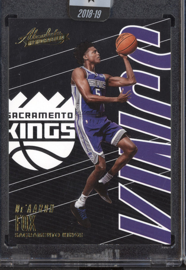 De'Aaron Fox 2018/19 Panini Absolute Memorabilia Uncirculated