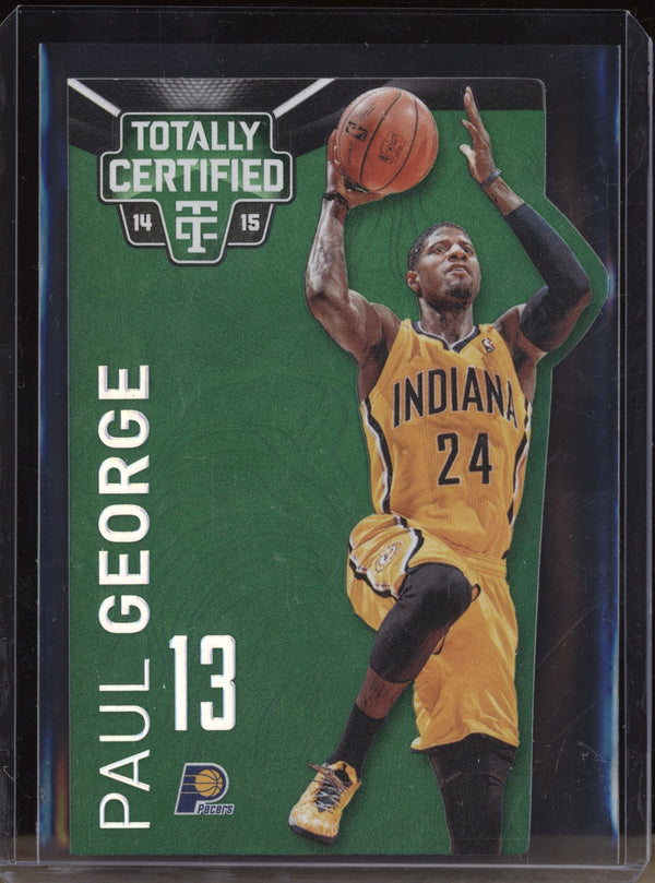 Paul George 2014-15 Panini Totally Certified 2 Platinum Green Die Cut 4/5  RKO