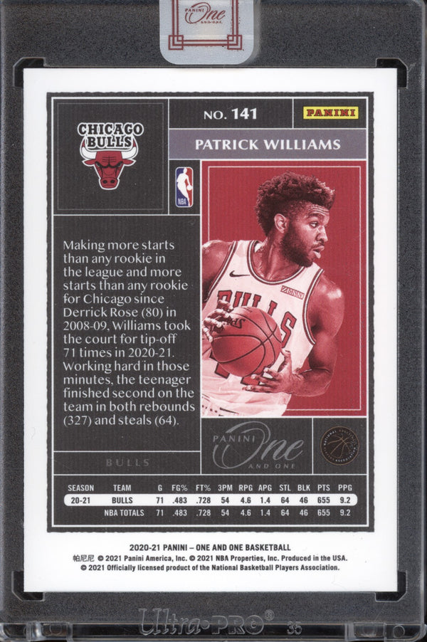 Patrick Williams 2020/21 Panini One and One RC 12/99