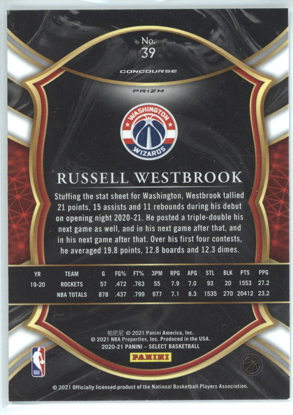 Russell Westbrook  2020-21 Panini Select  Concourse Silver