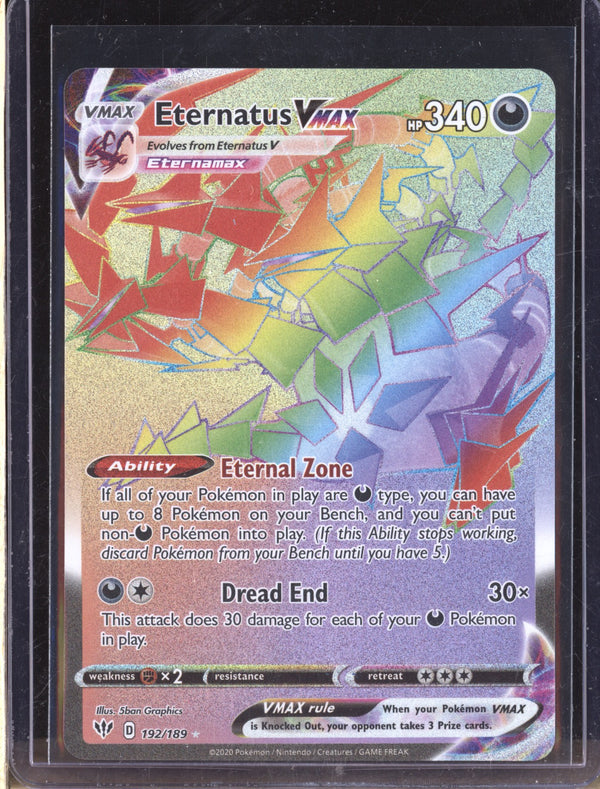 Eternatus VMax 2020 Pokemon Darkness Ablaze Secret Rare Rainbow 192/189