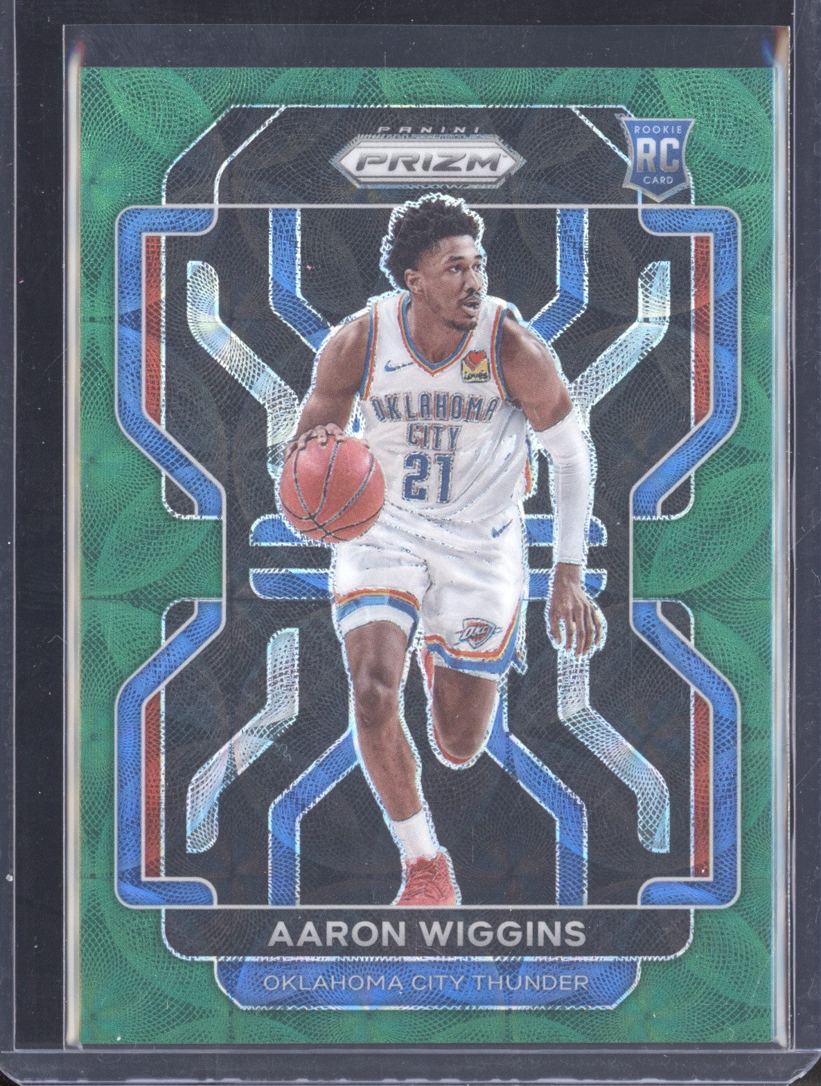 Aaron Wiggins 2021-22 Panini Prizm 286 Choice Green RC 3/8