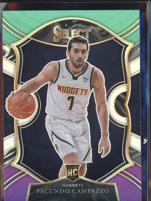 Facundo Campazzo 2020-21 Panini Select 83 Concourse Green White Purple RC