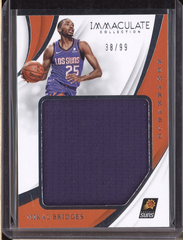 Mikal Bridges 2018-19 Panini Immaculate RJ-MKB Remarkable Jersey RC 38/99