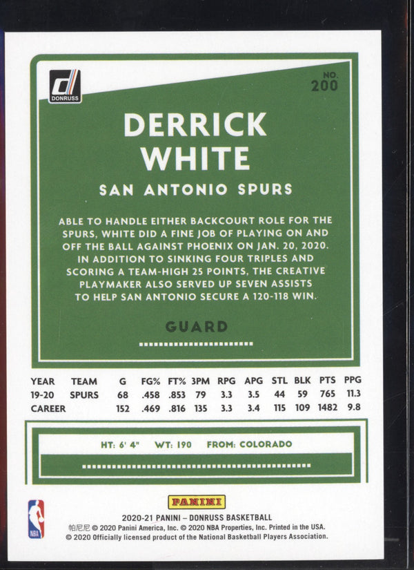 Derrick White 2020/21 Panini Donruss Choice Red  34/99