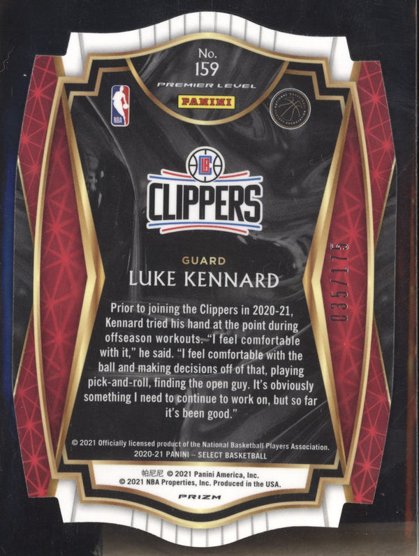 Luke Kennard 2020-21 Panini Select 159 Premier Level Maroon Die Cut 35/175