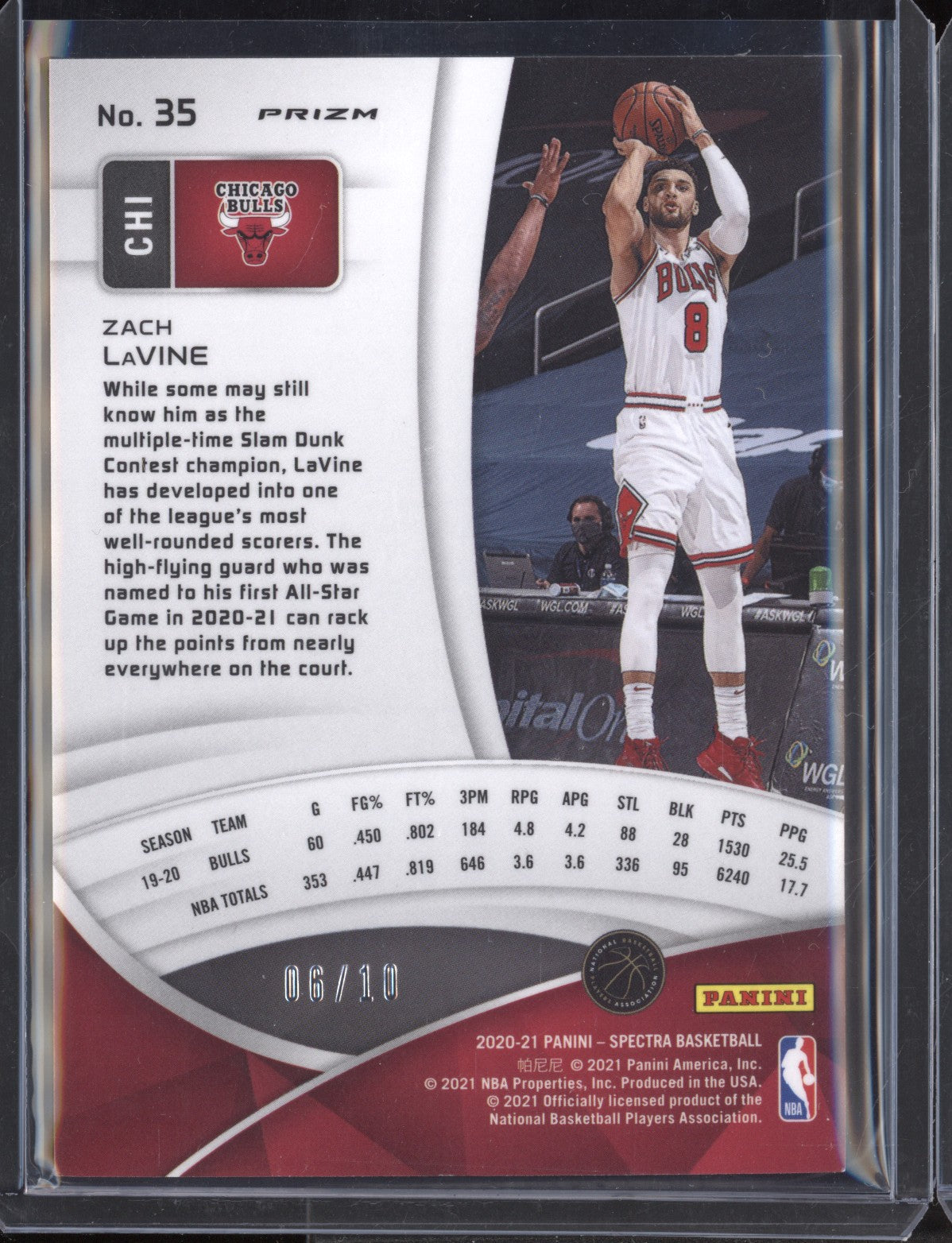 Zach LaVine 2020-21 Panini Spectra Gold  6/10