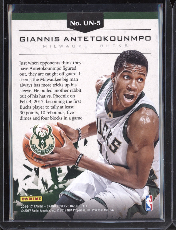 Giannis Antetokounmpo 2016/17 Panini Grand Reserve Unbreakable