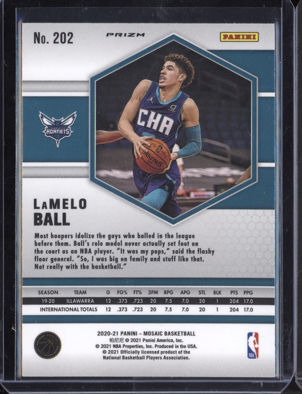 LaMelo Ball 2020-21 Panini Mosaic Gold Wave RC