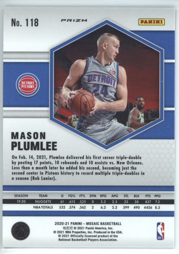 Mason Plumlee 2020-21 Panini Mosaic  Red