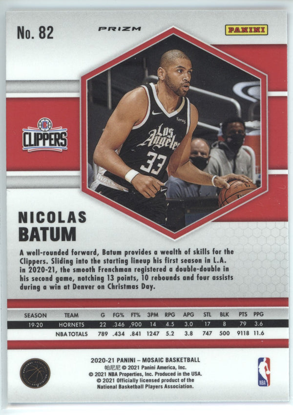 Nicolas Batum 2020-21 Panini Mosaic Mosaic