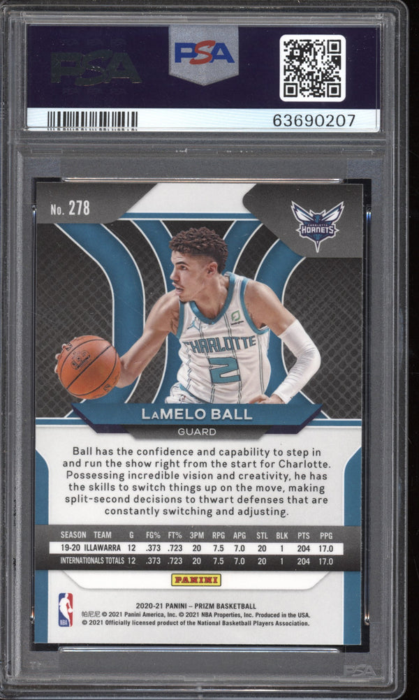 LaMelo Ball 2020/21 Panini Prizm RC PSA 9