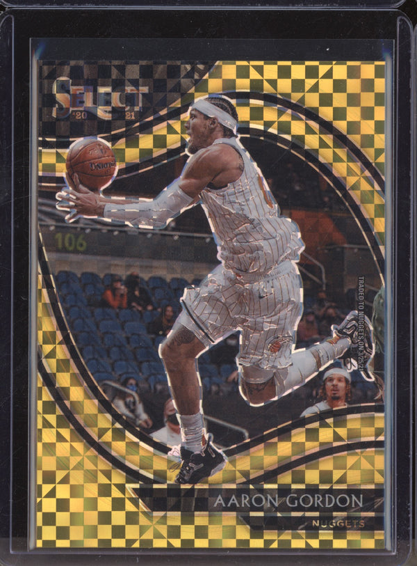 Aaron Gordon 2020-21 Panini Select 207 Courtside Gold 10/10