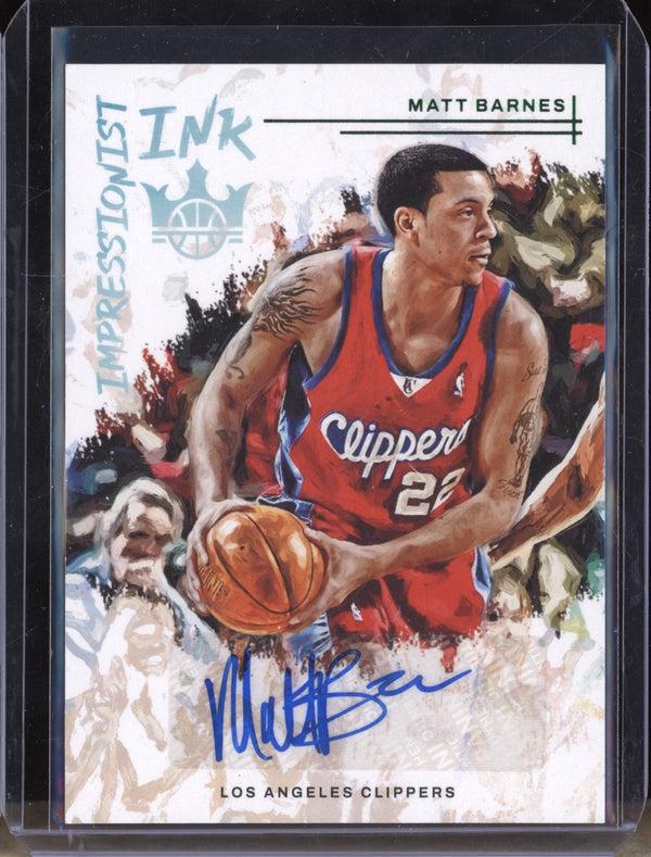 Matt Barnes 2022-23 Panini Court Kings II-MLA Impressionist Ink Auto