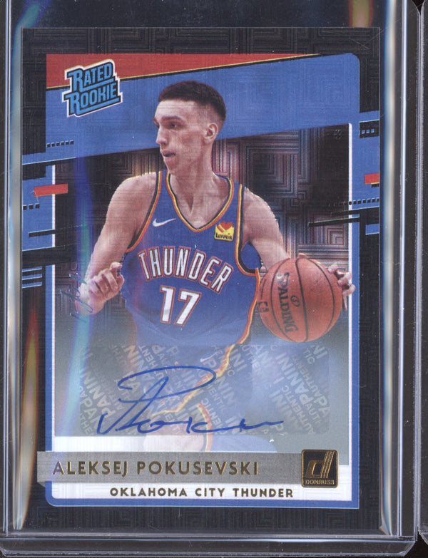 Aleksej Pokusevski 2020-21 Panini Donruss Choice Black Choice Signatures RC 1/1