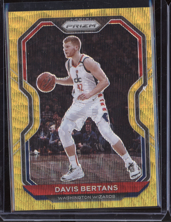 Davis Bertans 2020 Panini Prizm Basketball Gold Wave