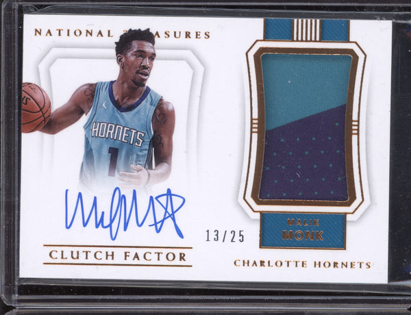 Malik Monk 2017-18 Panini National Treasures Clutch Factor RPA RC 13/25