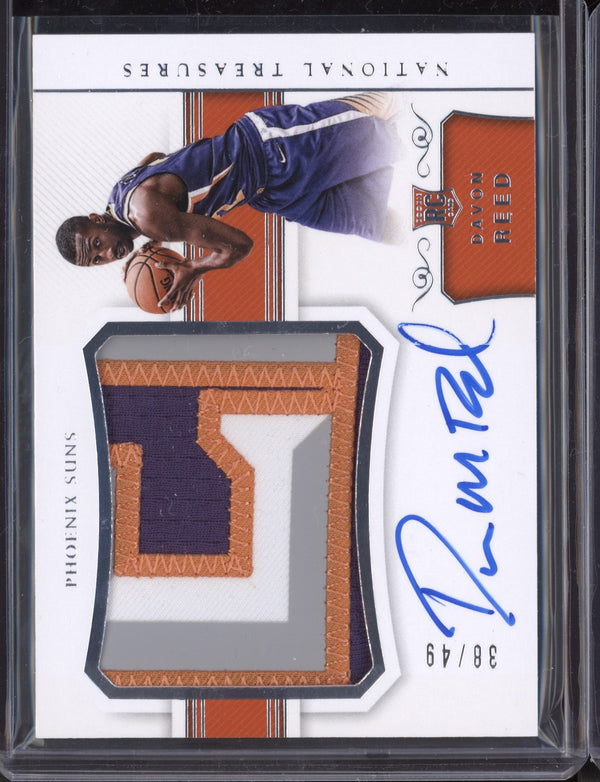 Davon Reed 2017-18 Panini National Treasures RPA Horizontal RC 38/49